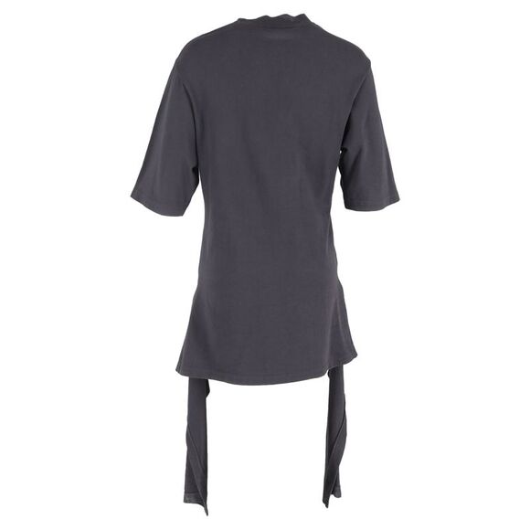 Balenciaga Paneled Drapes T-Shirt in Black Cotton